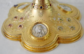 Solid silver gilt antique French Gothic Chalice.